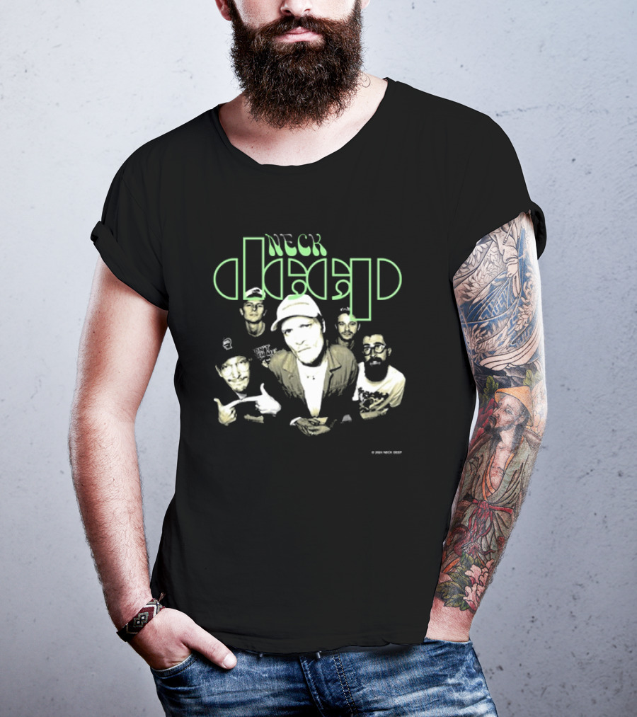 Neck Deep Band Perception Album Cover Group Photo T-Shirt