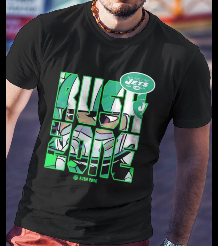 New York Jets NFL Rush Zone Cartoon Football Jets T-Shirt