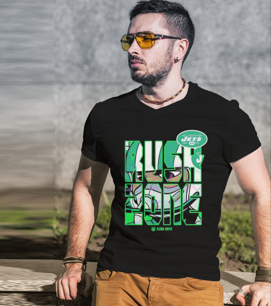 New York Jets NFL Rush Zone Cartoon Football Jets T-Shirt