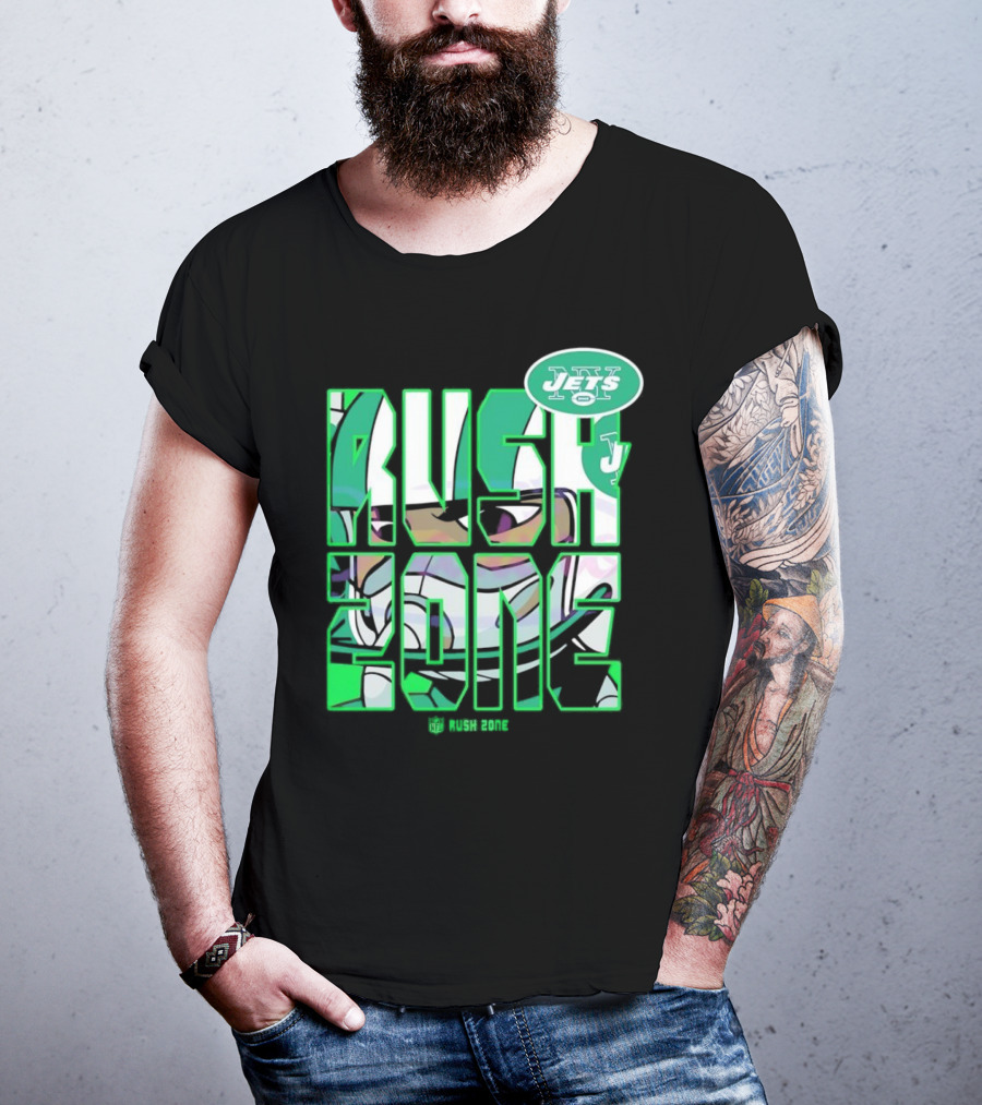 New York Jets NFL Rush Zone Cartoon Football Jets T-Shirt