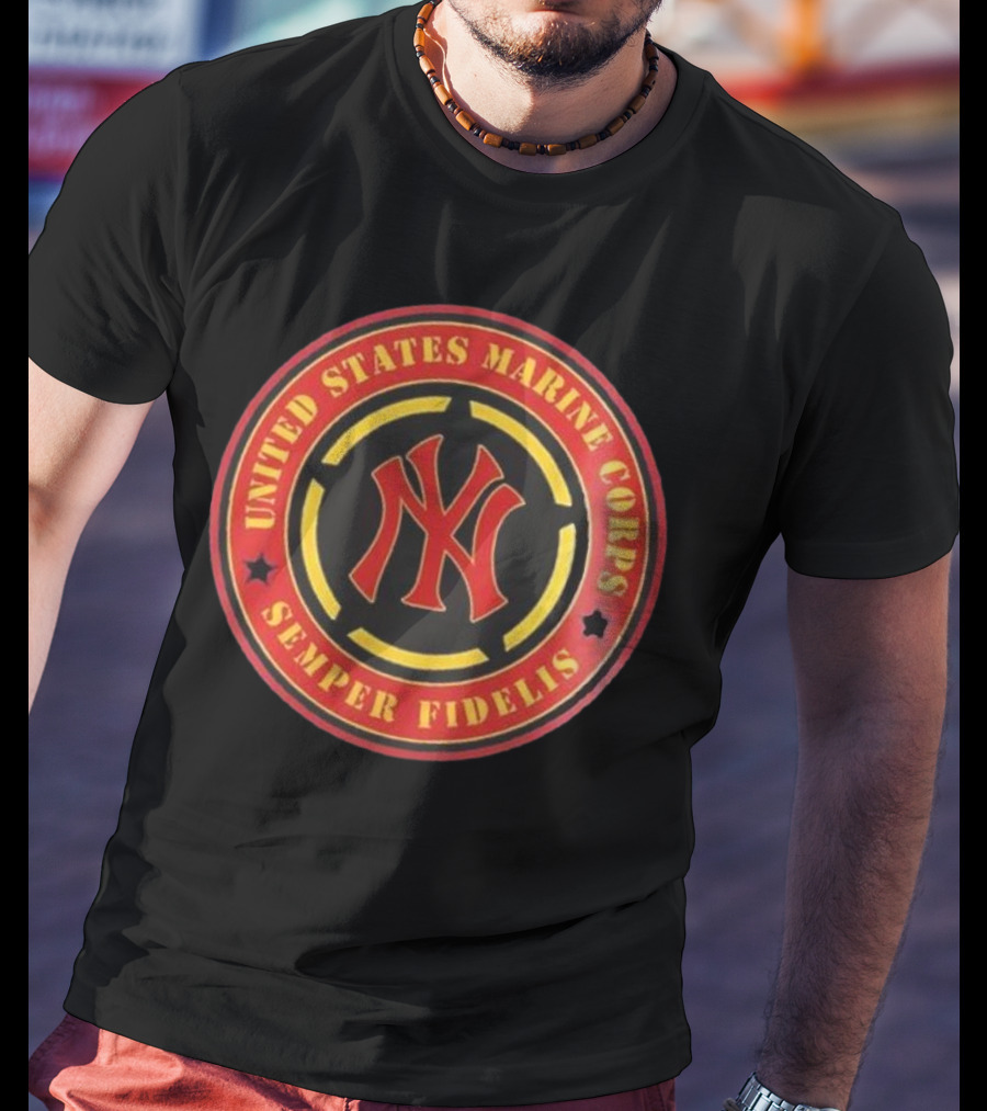 New York Yankees United States Marine Corps Semper Fidelis MLB Military Appreciation Night 2025 T-Shirt