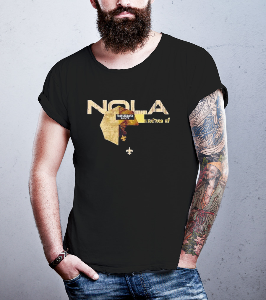 NOLA New Orleans Saints 2025 NFL Draft Cluster Fleur-de-Lis T-Shirt