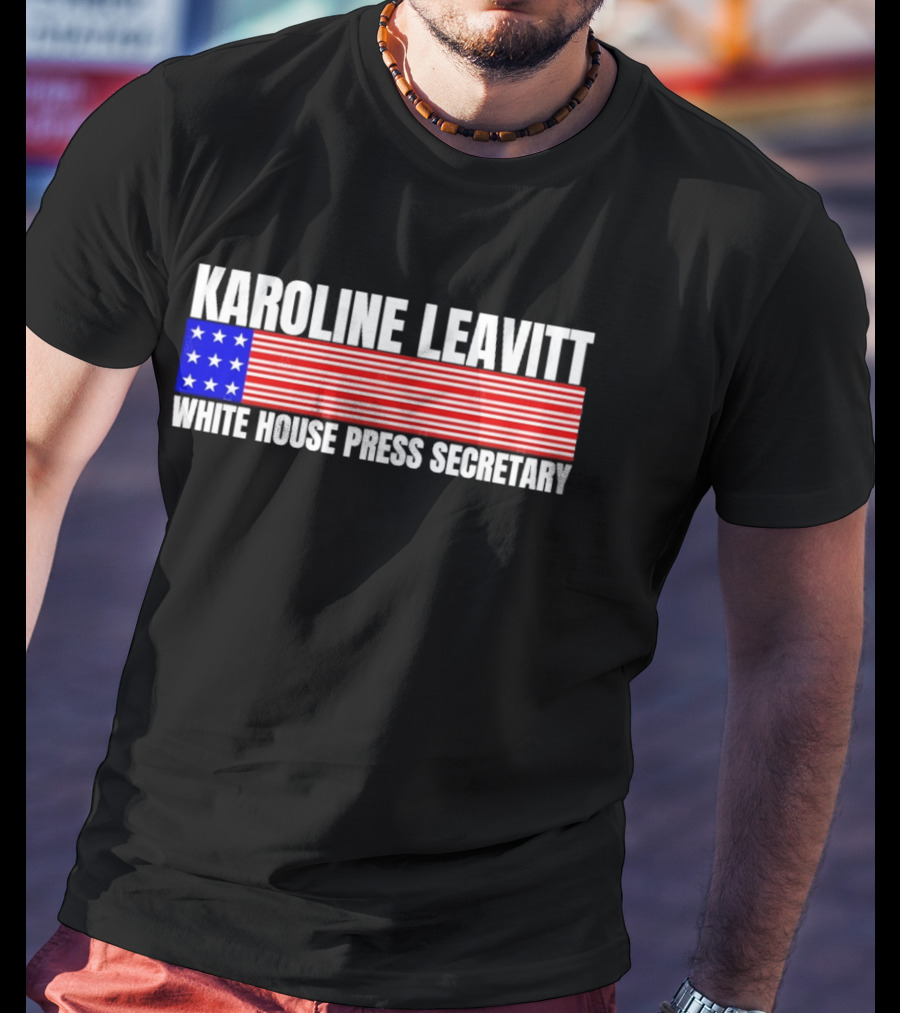 Karoline Leavitt White House Press Secretary American Flag Design T-Shirt