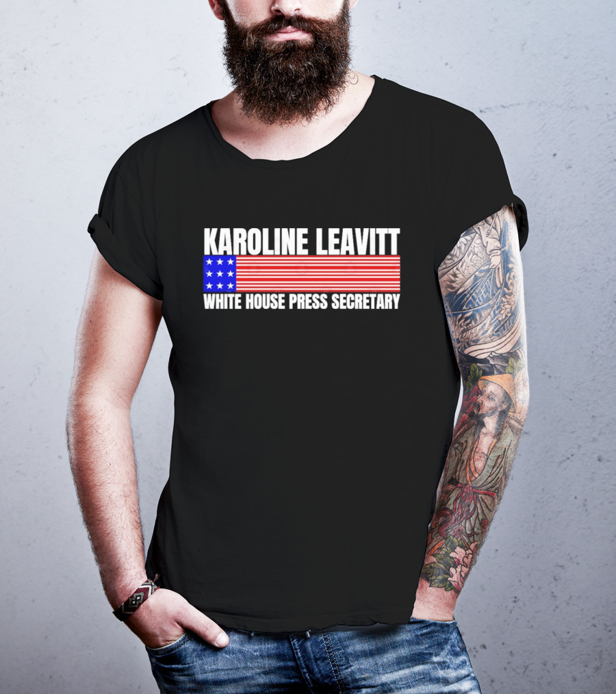 Karoline Leavitt White House Press Secretary American Flag Design T-Shirt