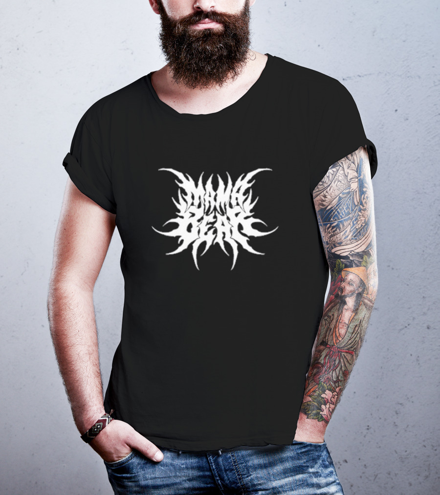 Mama Bear Metal Tribal Flame Style T-Shirt