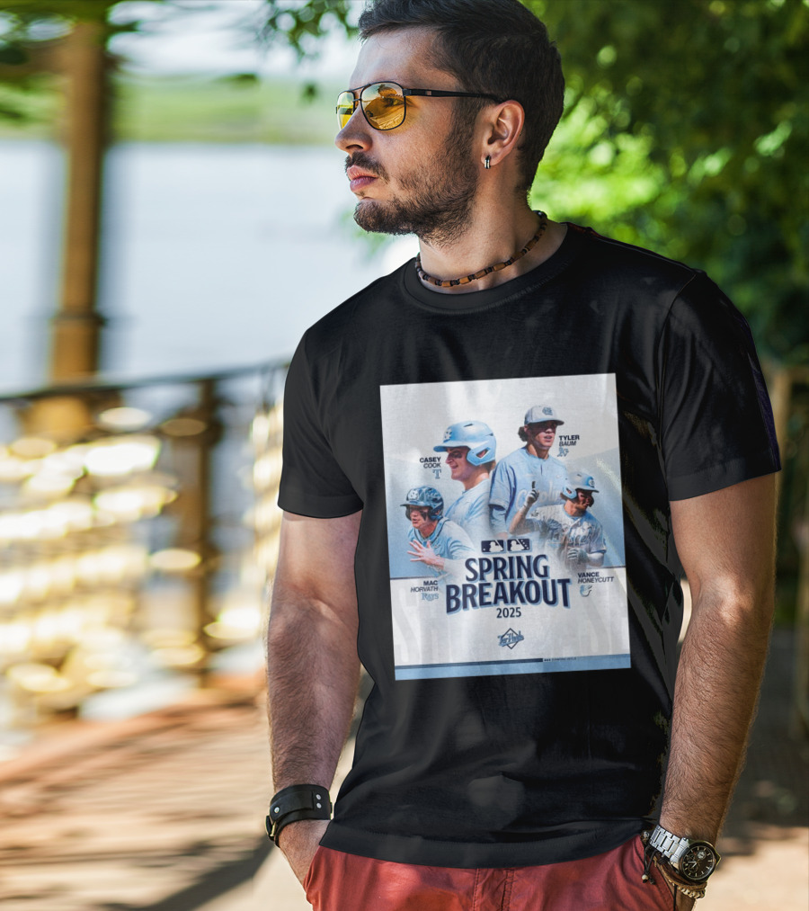 North Carolina Tar Heels Baseball Spring Breakout 2025 Casey Cook Tyler Baum Mac Horvath Vance Honeycutt MLB T-Shirt