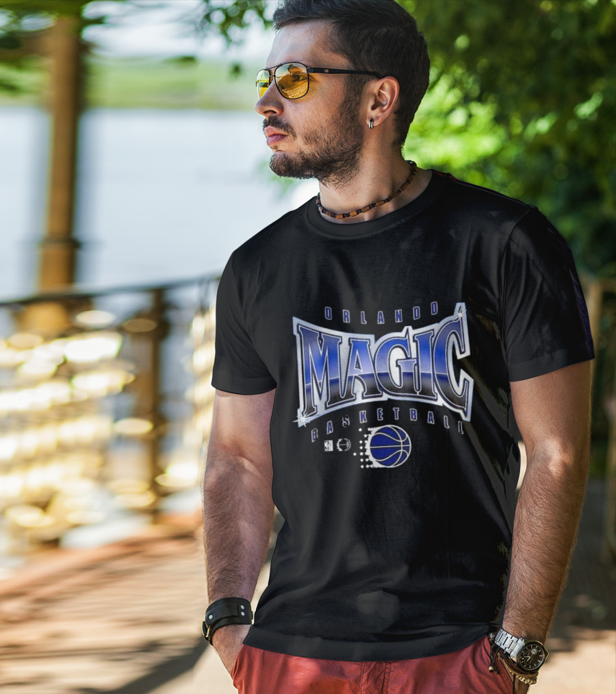 Orlando Magic Basketball Worldwide Glow Up Retro NBA Sports Fan Apparel T-Shirt