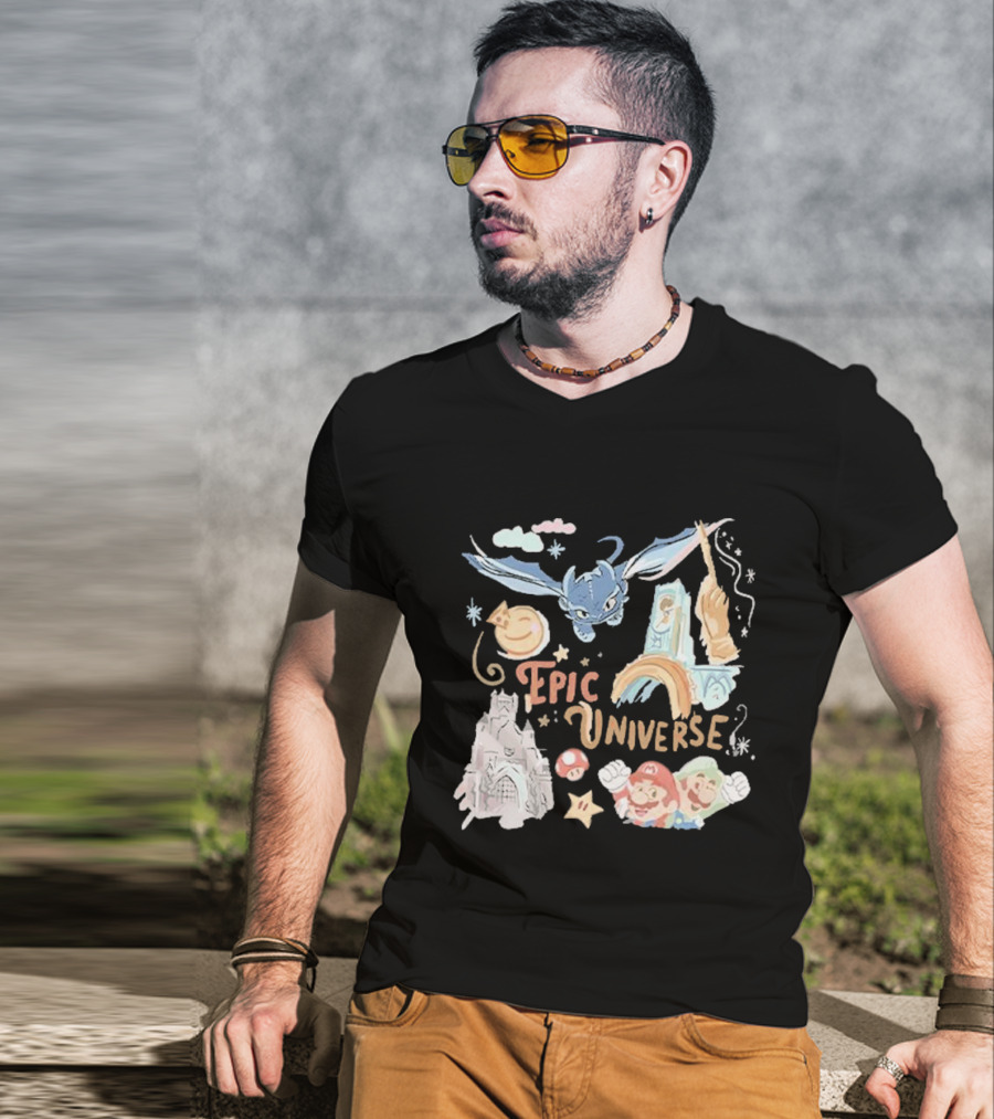 Epic Universe Mario Luigi Dragon Orlando Park Adventure T-Shirt