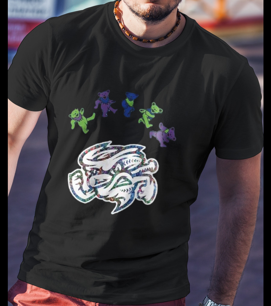 Omaha Storm Chasers Grateful Dead Night 2025 Baseball Dancing Bears T-Shirt