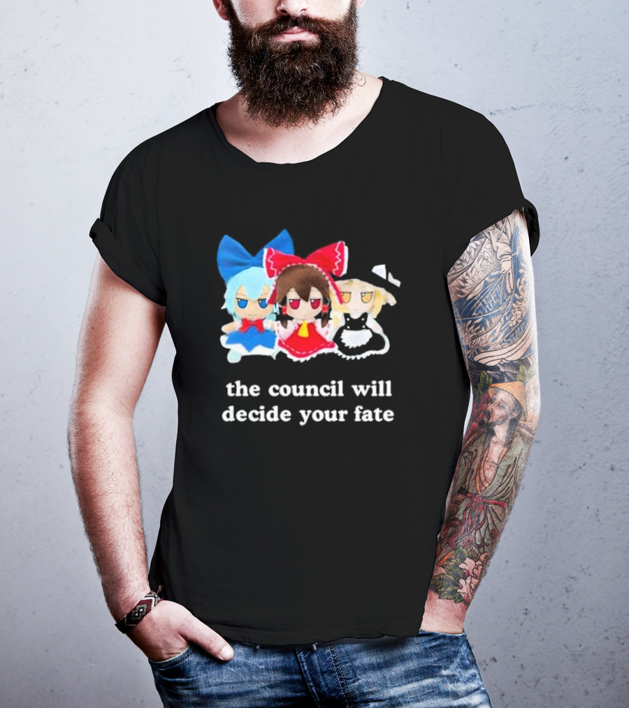 Panzer Chan Cirno Marisa Reimu The Council Will Decide Your Fate T-Shirt