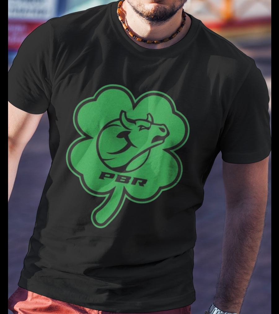 PBR Bull Head Clover Emblem T-Shirt
