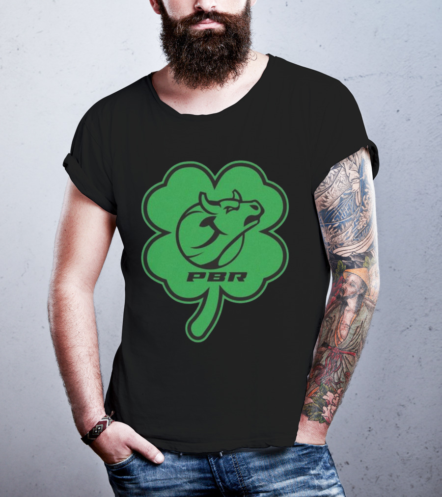 PBR Bull Head Clover Emblem T-Shirt