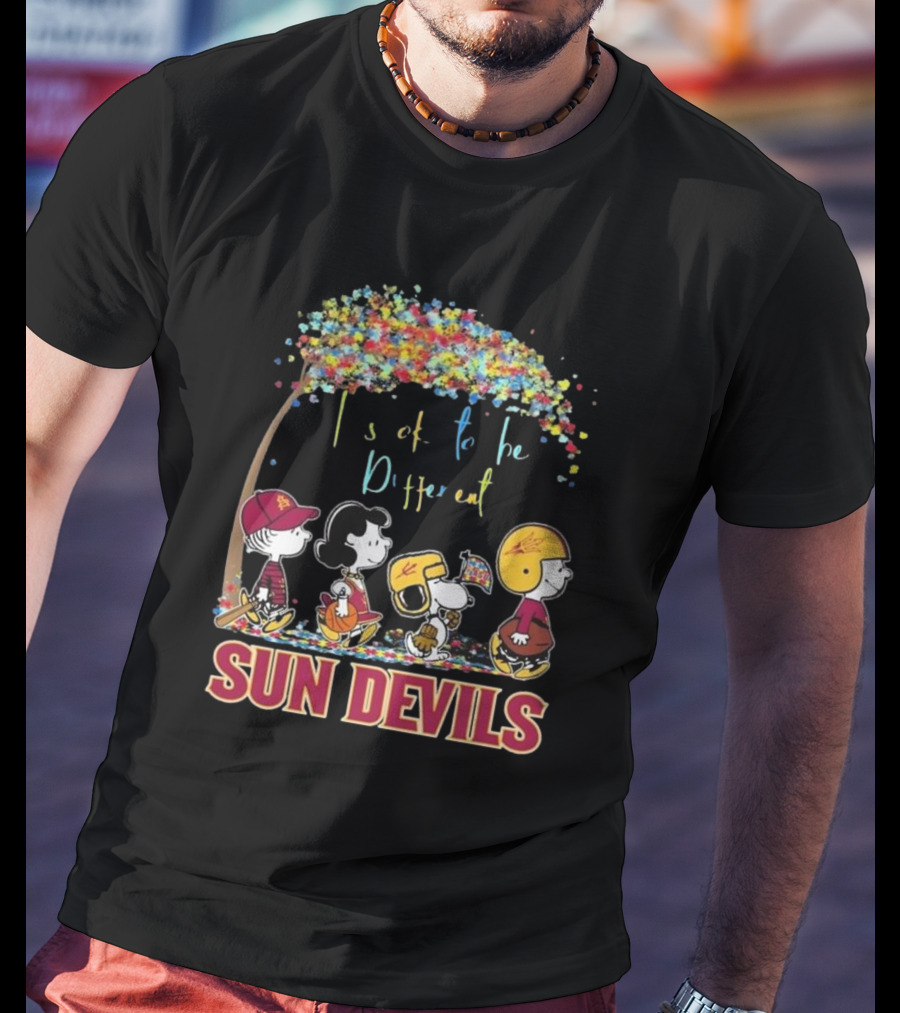 Peanuts It’s Ok To Be Different Arizona State Sun Devils T-Shirt