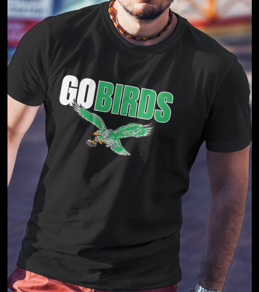 Philadelphia Eagles Go Birds Flying Eagle Emblem T-Shirt