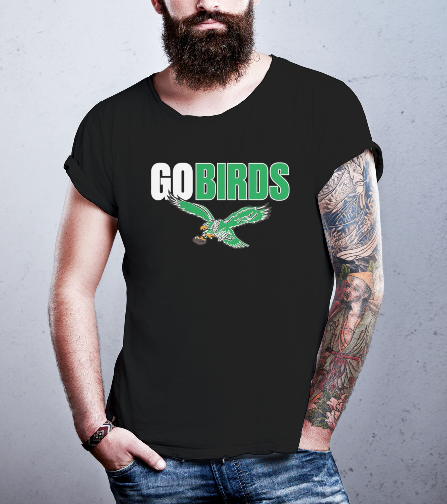 Philadelphia Eagles Go Birds Flying Eagle Emblem T-Shirt
