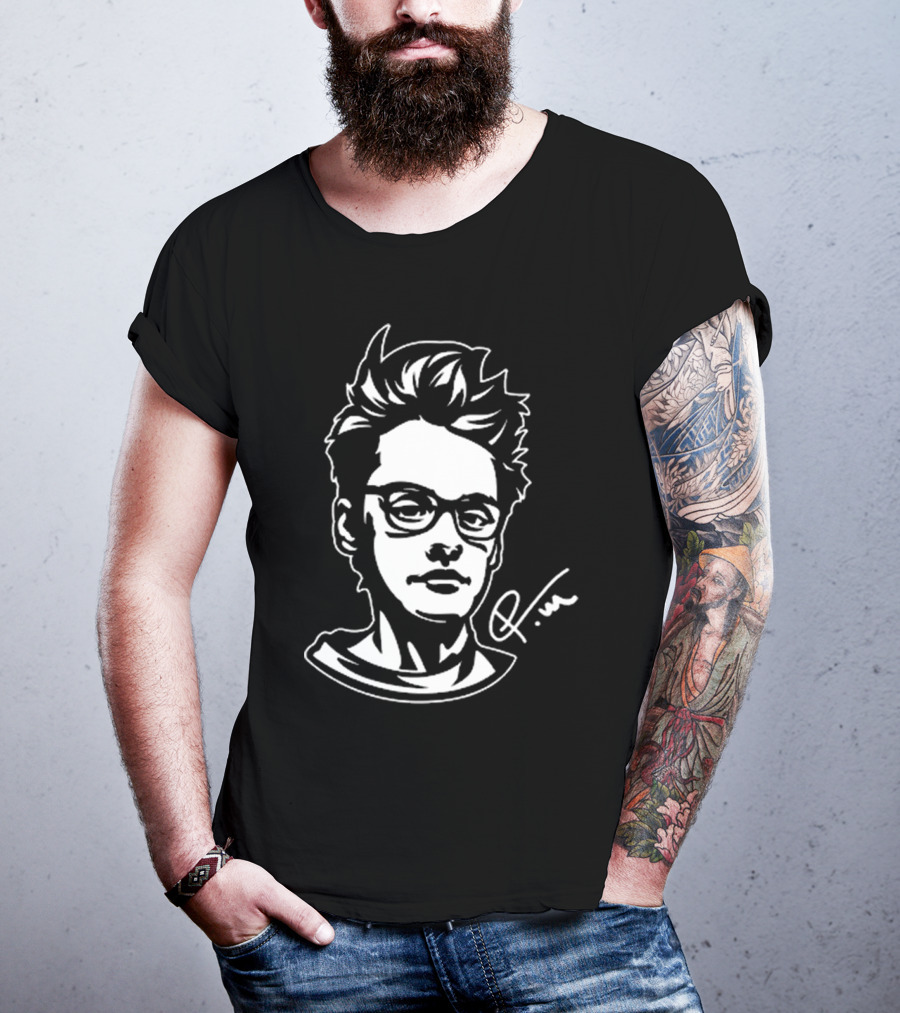 Petteri Mäkiranta Signature Illustration With Glasses And Spiky Hair T-Shirt