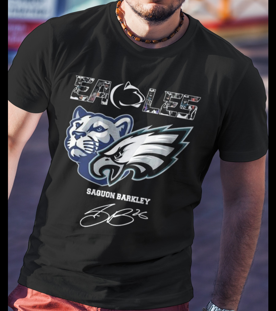 Eagles Penn State Saquon Barkley Signature T-Shirt