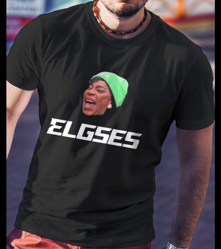 Philly Mayor Cherelle Parker Elgses Green Beanie Image T-Shirt