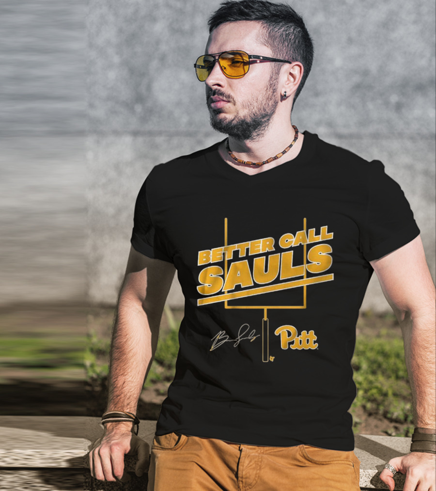 Pitt Football Better Call Sauls Ben Sauls Signature Goalpost T-Shirt