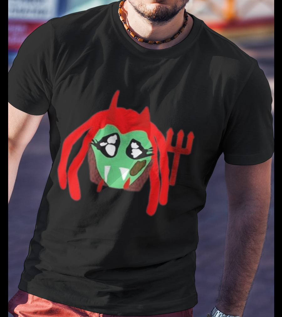 PlayboI CartI Whole Lotta Red Devil Mask Illustration T-Shirt