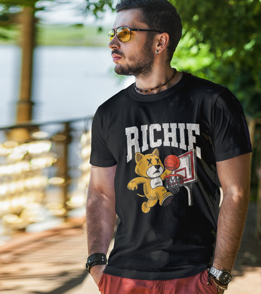 Richie Basketball Bear Dunk Playoff T-Shirt