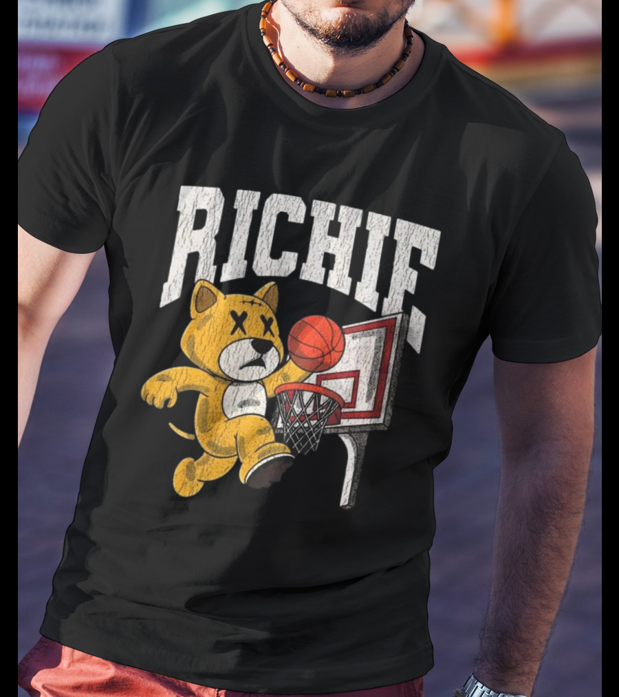 Richie Basketball Bear Dunk Playoff T-Shirt