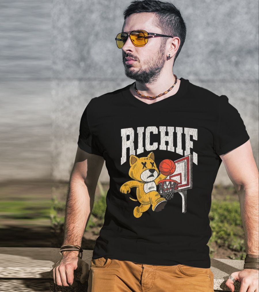 Richie Basketball Bear Dunk Playoff T-Shirt
