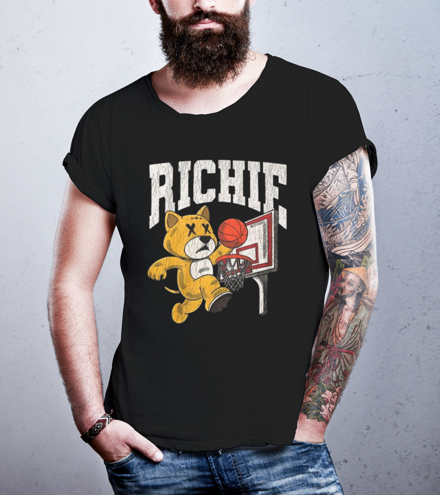 Richie Basketball Bear Dunk Playoff T-Shirt