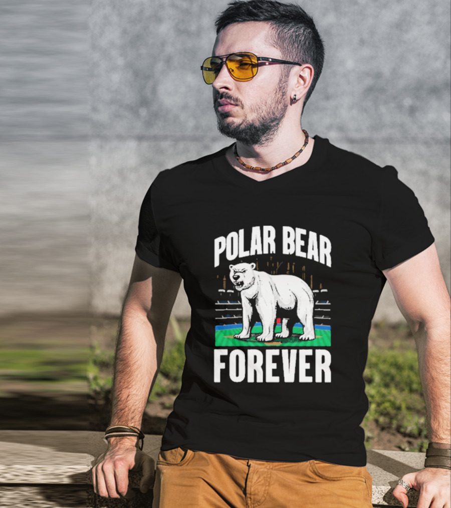 Polar Bear Forever Baseball Stadium Scene T-Shirt