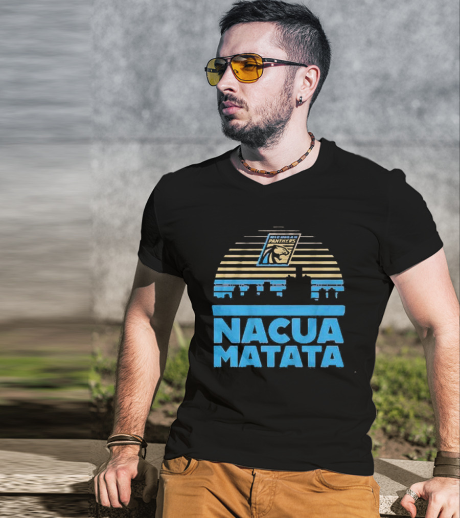 Nacua Matata Michigan Panthers Skyline Lion Icon T-Shirt