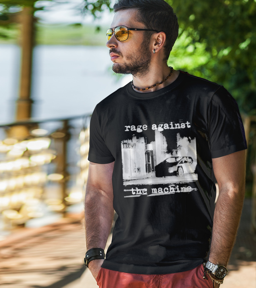 Rage Against The Machine Car Explosion Outside Building T-Shirt