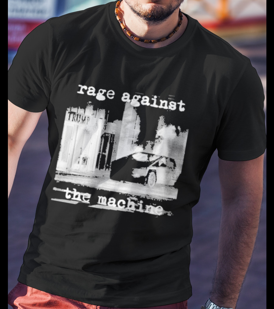 Rage Against The Machine Car Explosion Outside Building T-Shirt