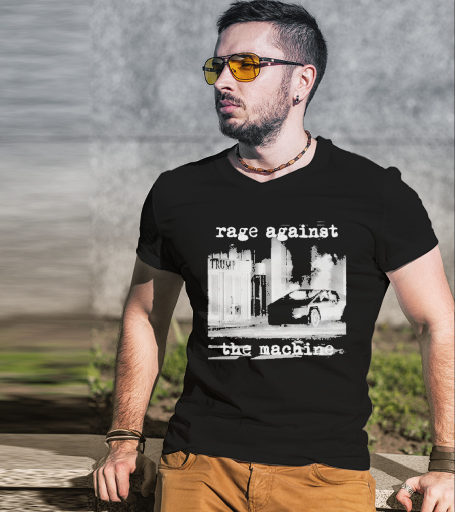 Rage Against The Machine Car Explosion Outside Building T-Shirt