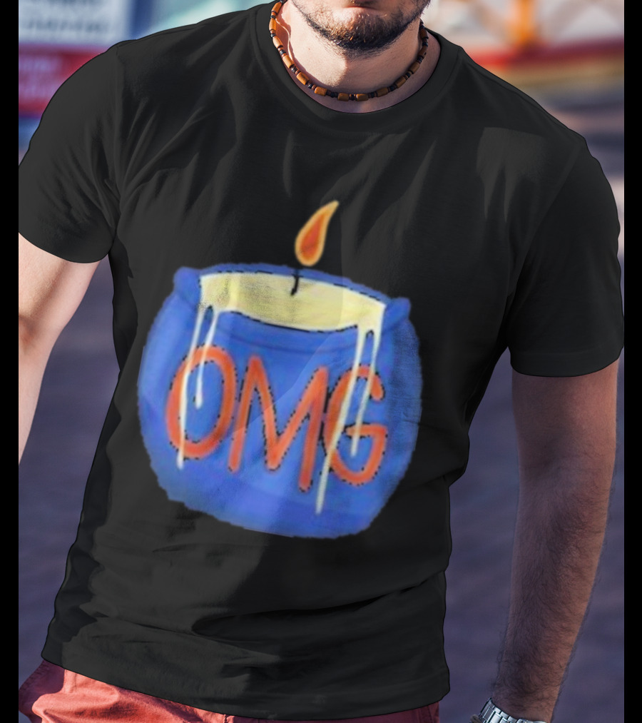 OMG Rally Candle Iconic Blue Wax Flame T-Shirt