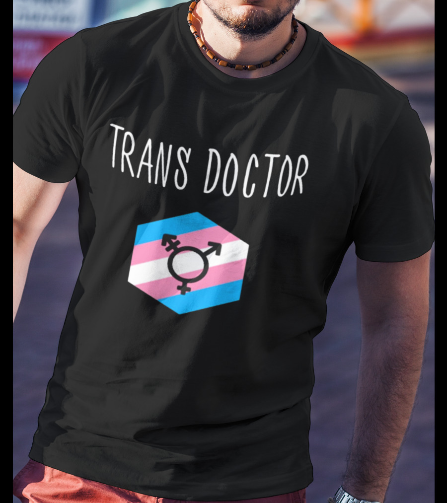 Trans Doctor Pride Symbol Hexagon T-Shirt