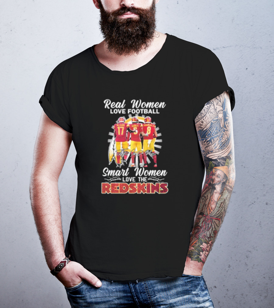 Real Women Love Football Smart Women Love The Redskins Mclaurin Daniels Robinson Jr T-Shirt