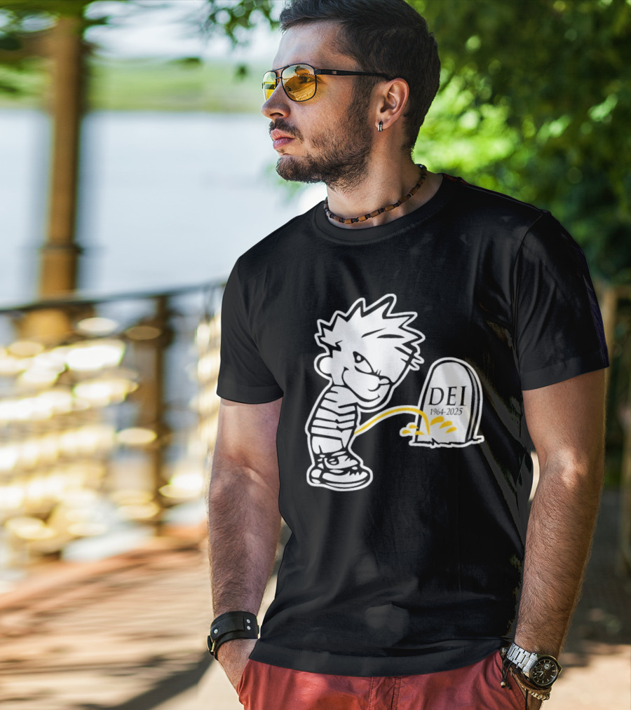 RIP DEI 1964-2025 Comic Tribute With Cartoon Character T-Shirt
