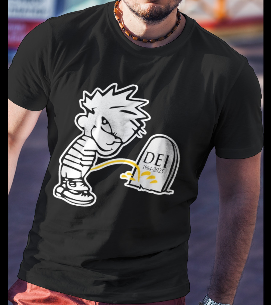 RIP DEI 1964-2025 Comic Tribute With Cartoon Character T-Shirt