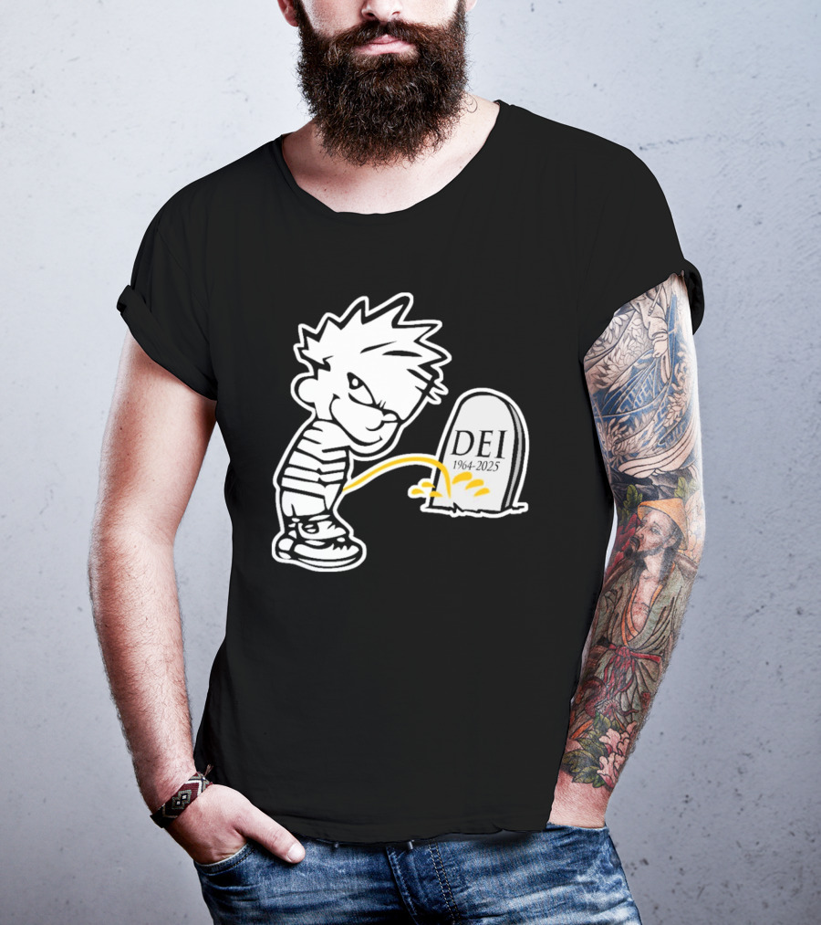 RIP DEI 1964-2025 Comic Tribute With Cartoon Character T-Shirt