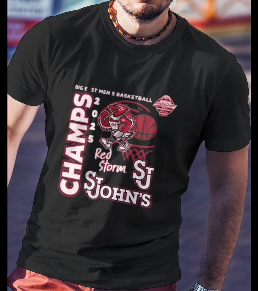 Big East Men's Basketball 2025 Champs St. John's Red Storm T-Shirt