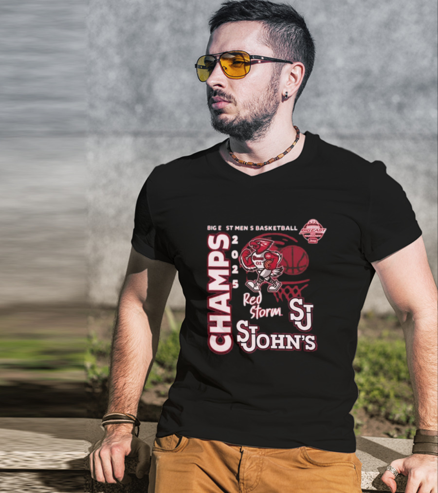Big East Men's Basketball 2025 Champs St. John's Red Storm T-Shirt