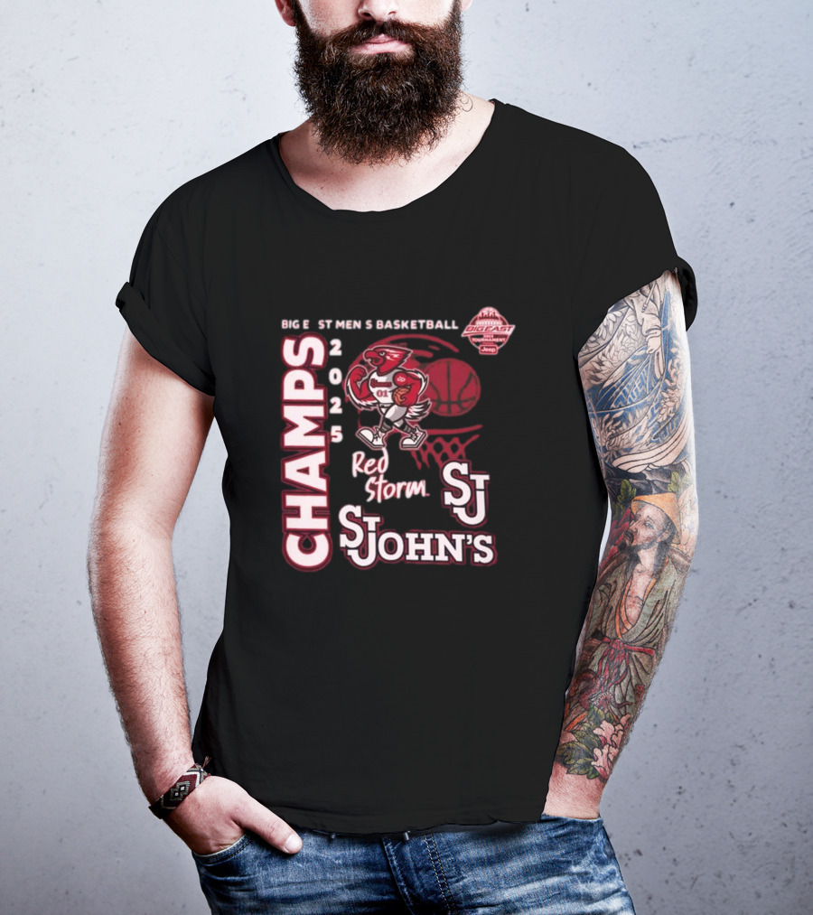 Big East Men's Basketball 2025 Champs St. John's Red Storm T-Shirt