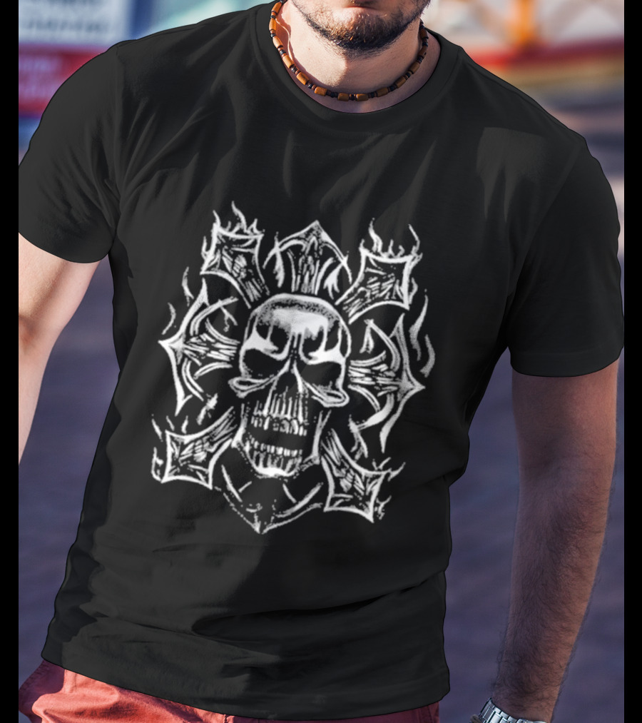 Revenge Ghostrider Flaming Skull Emblem T-Shirt
