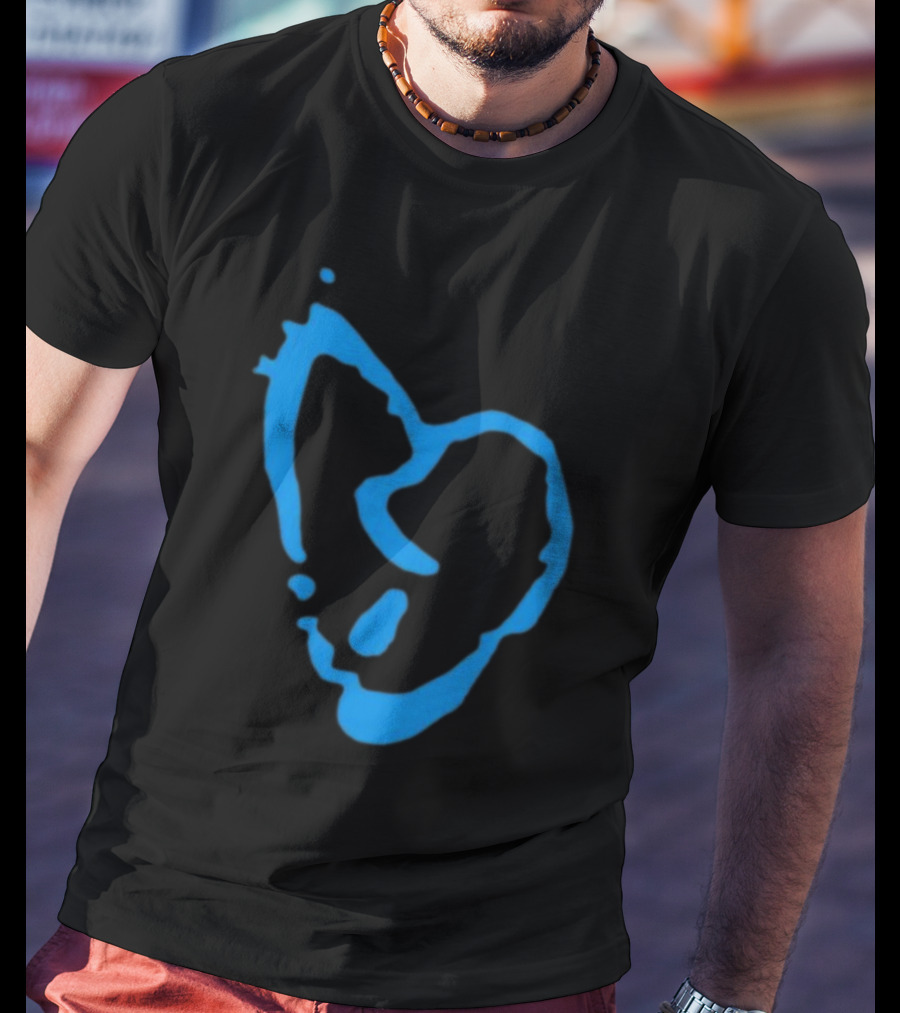 Revenge Lightning Heartbreak Blue Broken Heart Outline T-Shirt