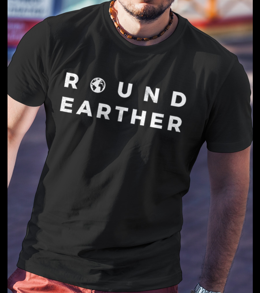Round Earther Text Vintage Style T-Shirt