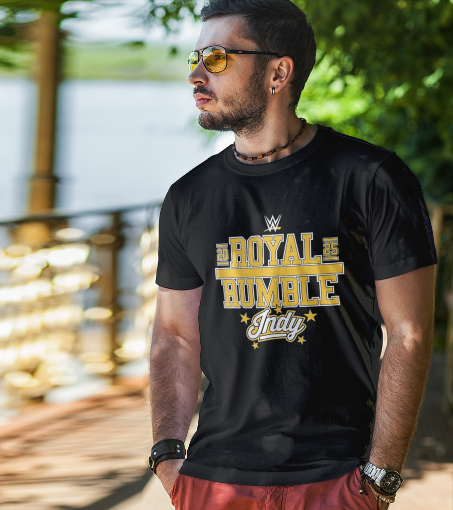 WWE Royal Rumble 2025 Indy Gold Stars T-Shirt