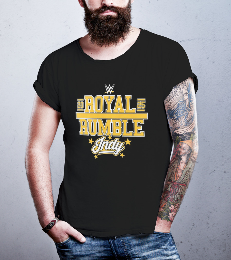 WWE Royal Rumble 2025 Indy Gold Stars T-Shirt