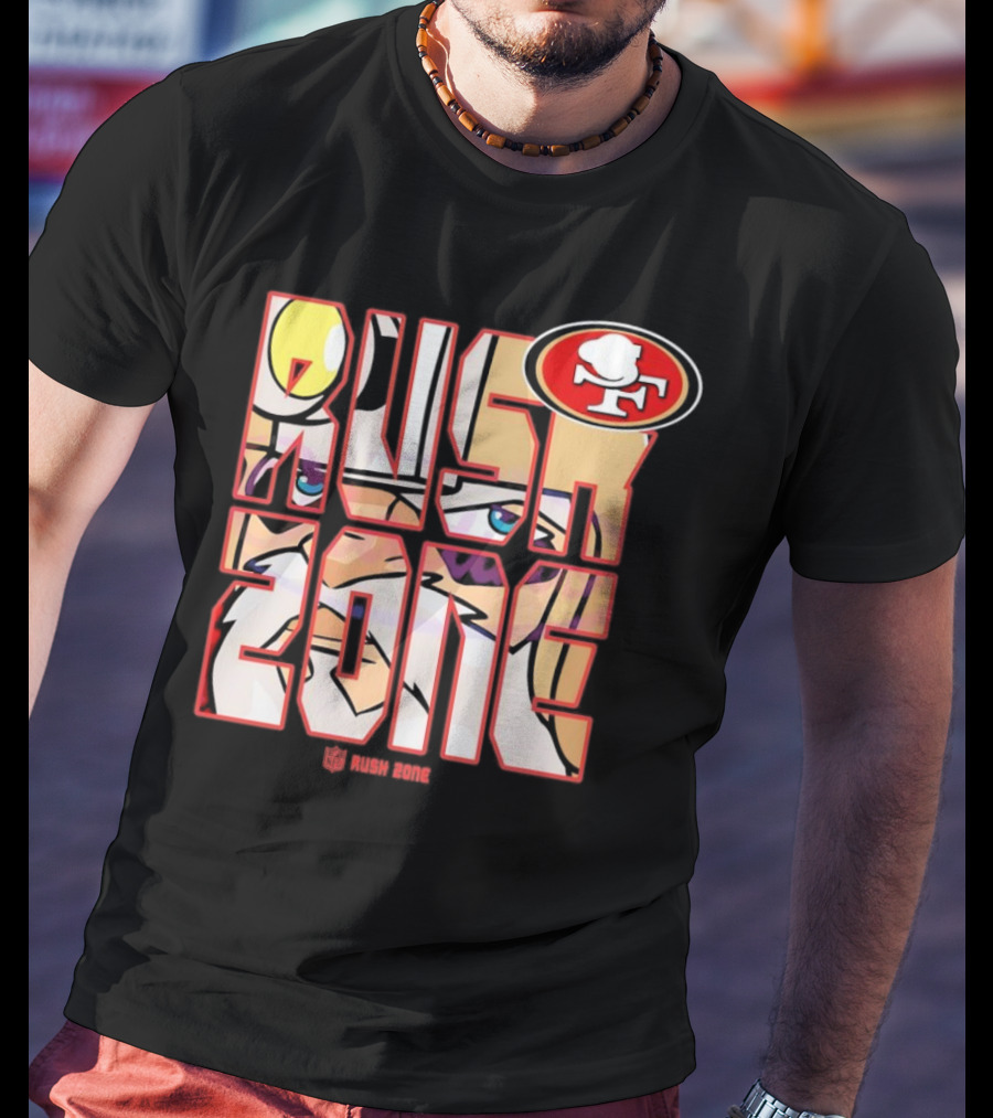San Francisco 49ers NFL Rush Zone Cartoon Football T-Shirt