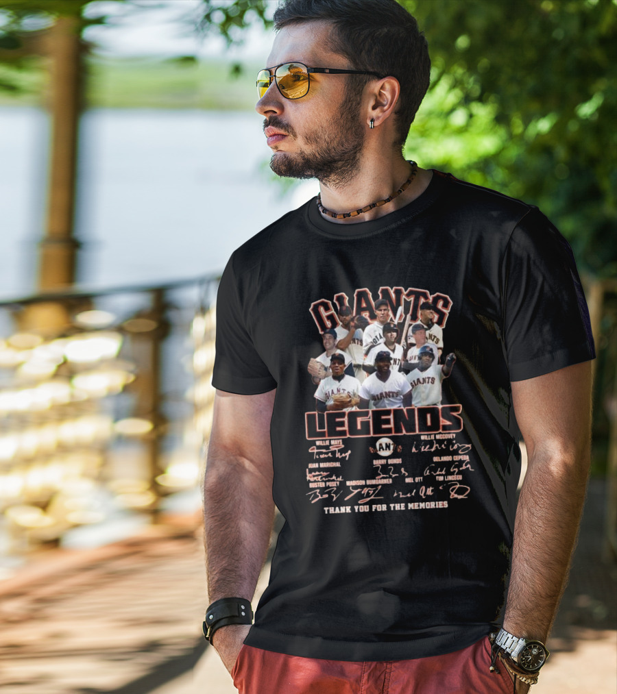 San Francisco Giants Legends Thank You For The Memories Signatures 2025 T-Shirt