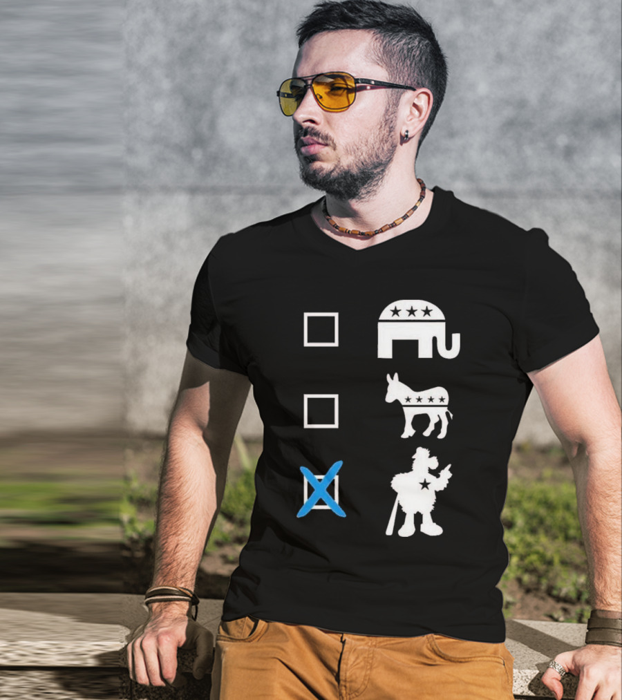 Schwarbocrat Philitical Aphiliation Elephant Donkey Duck Star Boxes T-Shirt